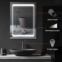 Bathroom Medicine Cabinet with Led Light & 3 Shelves
