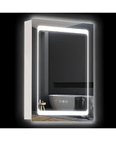 Streamdale Furniture Bathroom Medicine Cabinet with Led Light & 3 Shelves