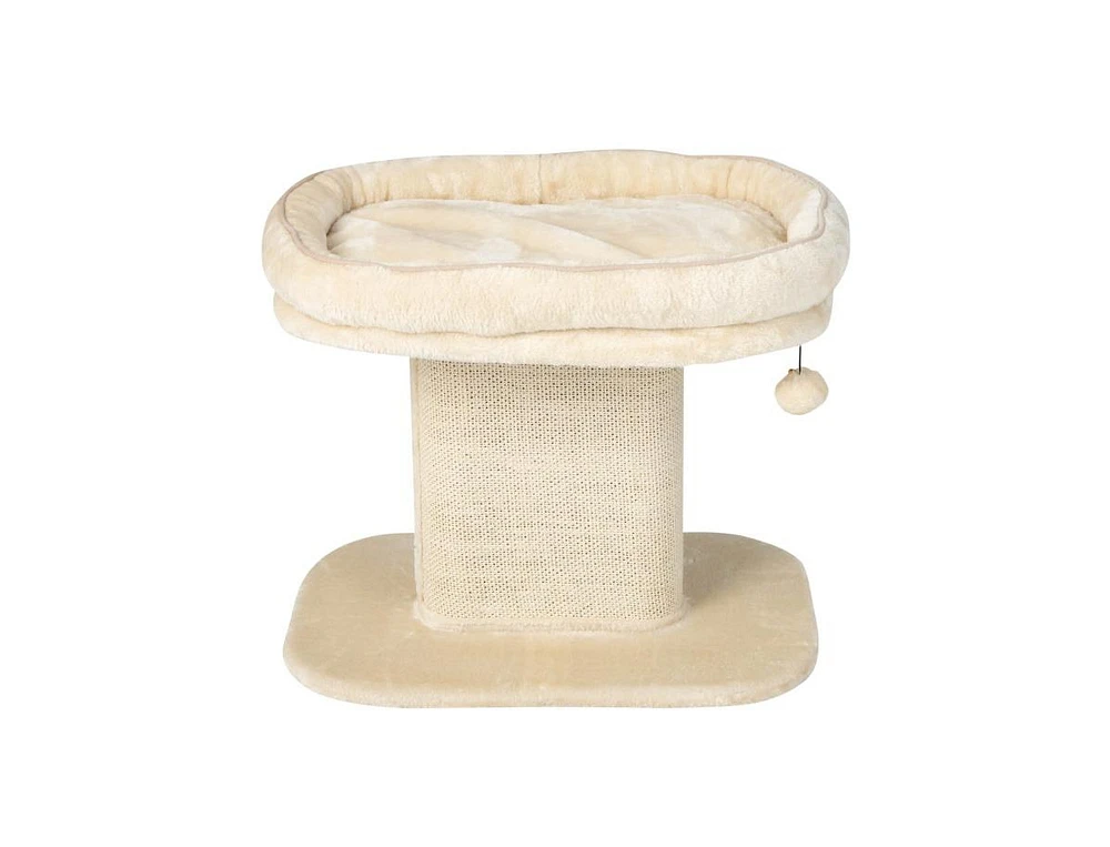 Slickblue Modern Cat Tree Tower with Large Plush Perch and Sisal Scratching Plate