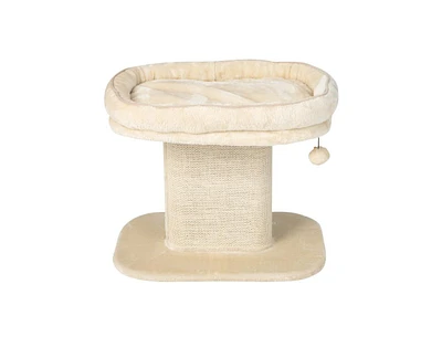 Slickblue Modern Cat Tree Tower with Large Plush Perch and Sisal Scratching Plate