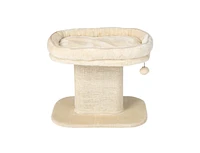 Slickblue Modern Cat Tree Tower with Large Plush Perch and Sisal Scratching Plate