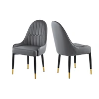 Simplie Fun Leather Dining Chairs, Set of 2, Modern Design