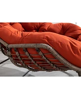 Streamdale Furniture Orange Rattan Rocking Chair with Cushion