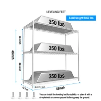 Adjustable Heavy Duty Metal Garage Shelves