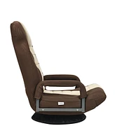 Costway 360-Degree Swivel Gaming Floor Chair with Foldable Adjustable