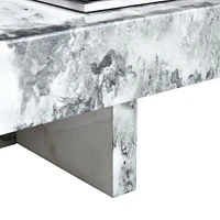 Elegant Black and White Marble Coffee Table 31.4" Square