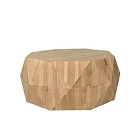 38.58"Threedimensional Embossed Pattern Design American Retro Style Coffee Table