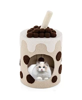 Slickblue Bubble Tea Cat Tree Tower with Scratching Post