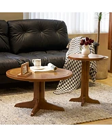 Simplie Fun Modern Farmhouse 2-Piece Coffee Table Set