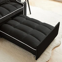 Convertible Sleeper Chair Bed, Multi-Pockets Sofa Bed