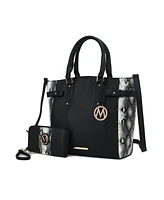 Mkf Collection Joelle Faux-Snake Embossed Tote Bag with Wallet by Mia K