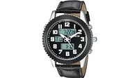 Timetech Men's Alarm Sport Analog Digital Metal Case Watch with Black Strap