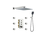 Casainc 12 Inch Wall Mounted Square Handheld Shower Set