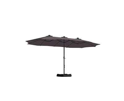 Casainc Patio Maket Umbrella with base and led