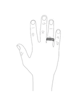 Bling Jewelry Laser Etched Wood Grain Matte Finish Black Band with Oliver Wood Sleeve Liner Titanium Band Rings Comfort Fit 8MM
