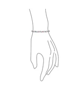 Bling Jewelry 9CT Cubic Zirconia Pink Oval Cz Romantic Love Knot Symbol Milgrain Infinity Tennis Bracelet Rose Plated