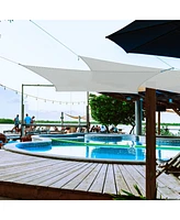 2 Pack 12x8 Ft 97% Uv Block Rectangle Hdpe Sun Shade Sail Heavy Duty Canopy
