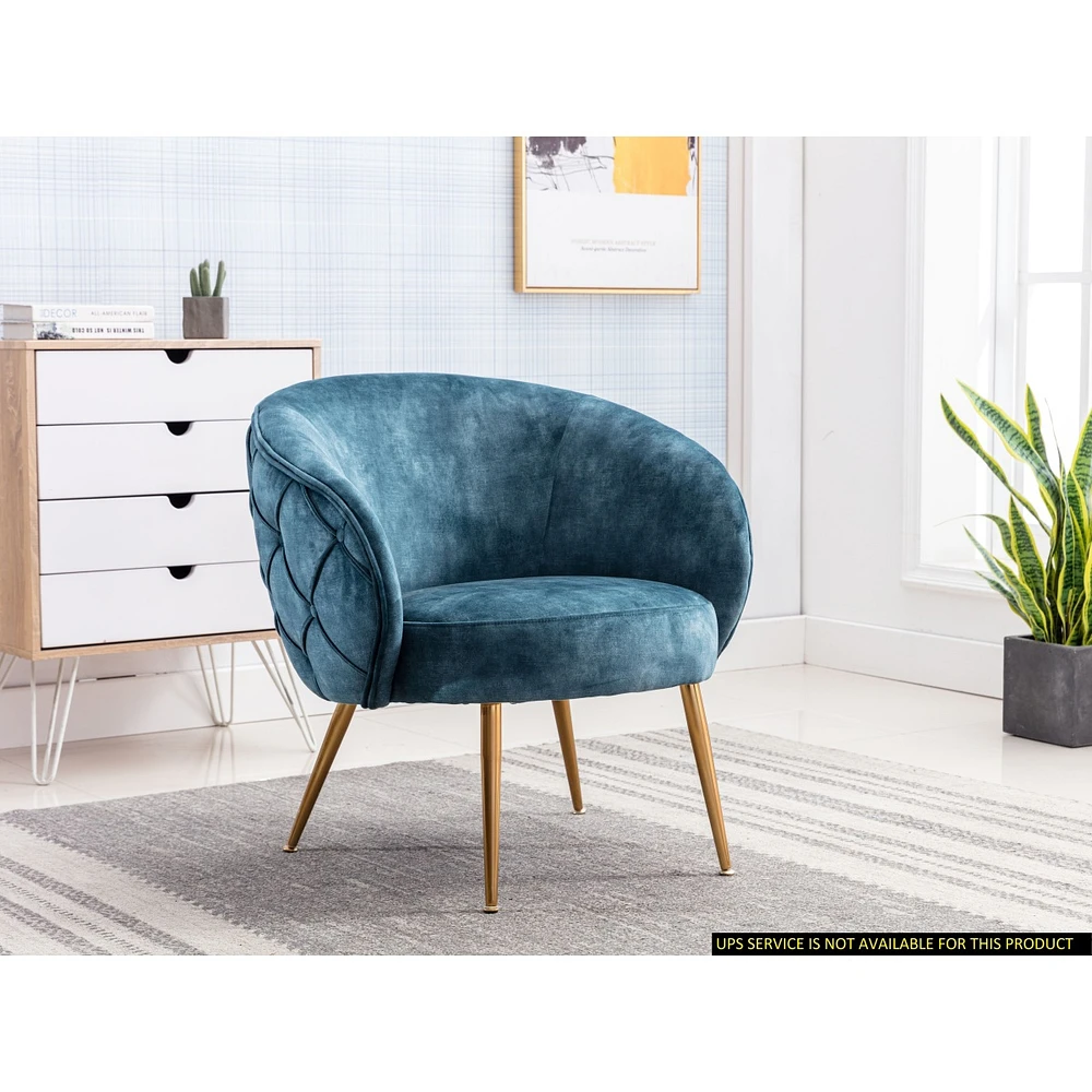 Simplie Fun Gorgeous Living Room Accent Chair 1 Piece Button-Tufted Back Covering Fabric Upholstered