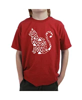 La Pop Art Boys Cat Claws Word Art T-Shirt