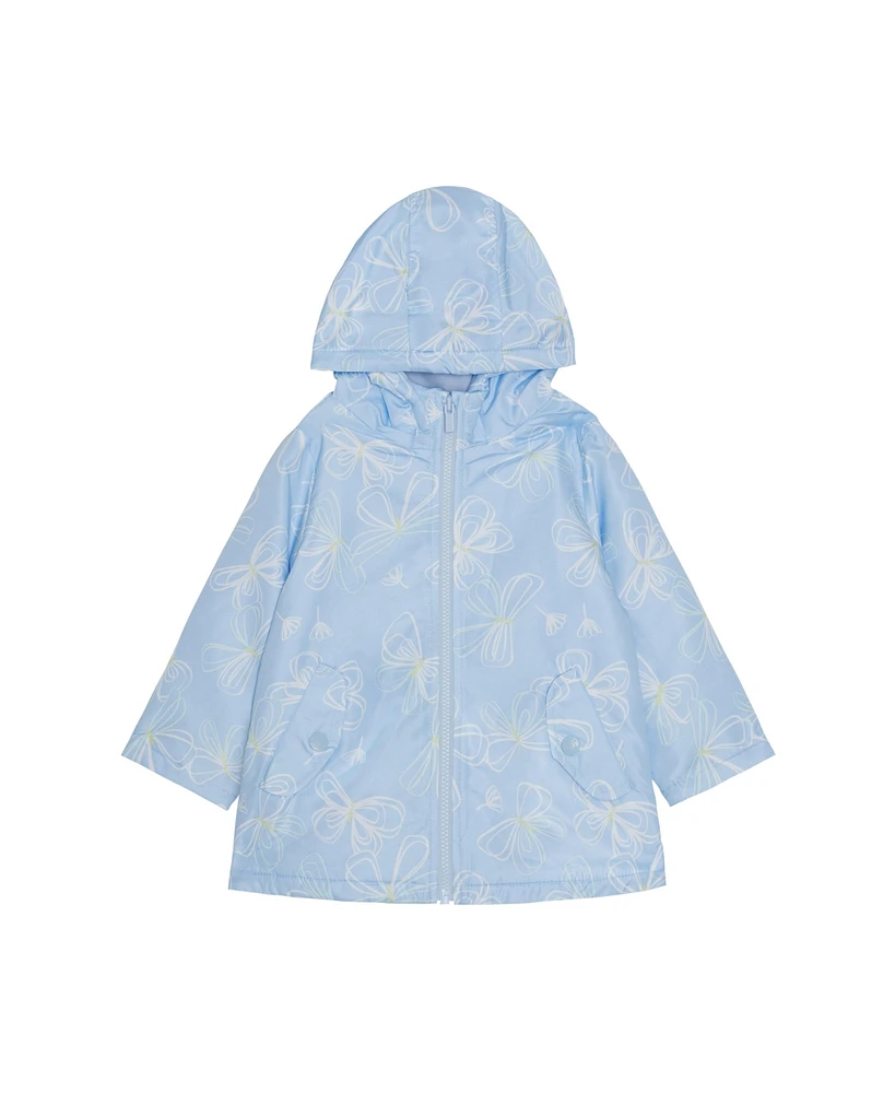 Carter's Toddler Girls Hooded Water-Resistant Printed Butterfly Raincoat