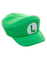 Super Mario Men's Bros Embroidered Luigi L Patch Adult Green Beret Cap