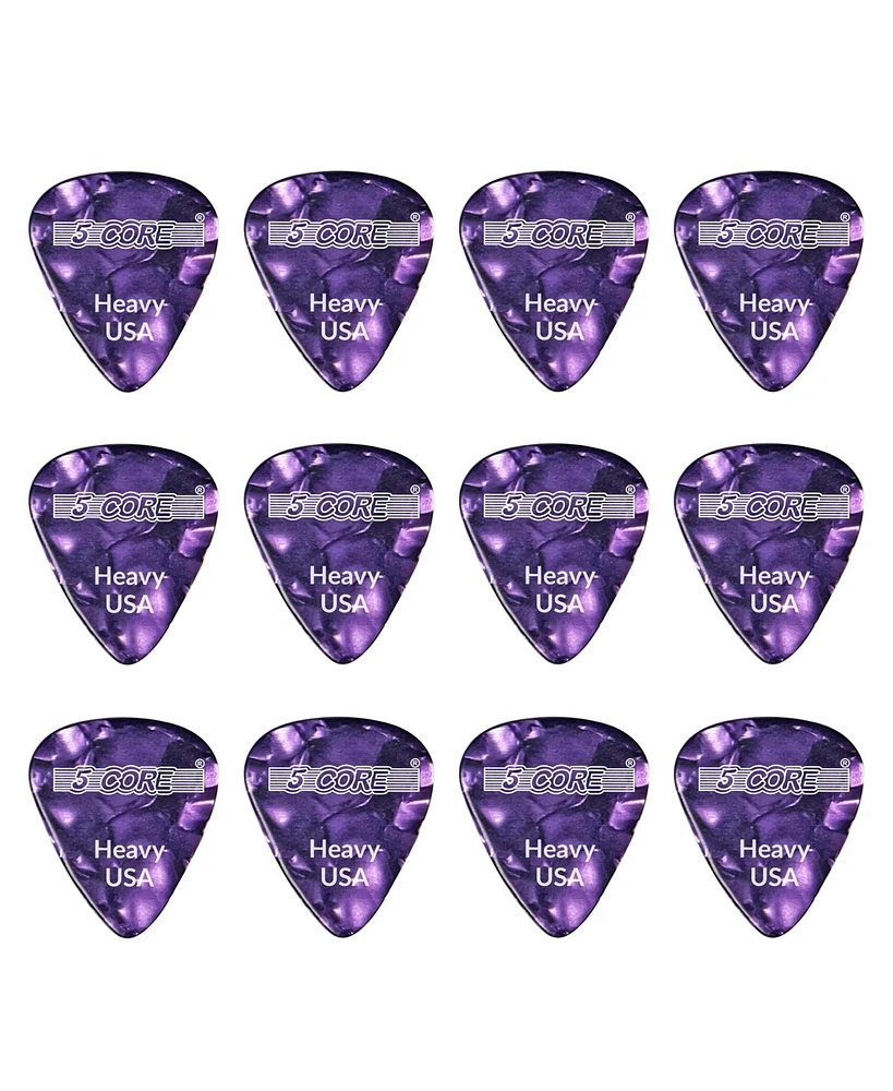 5 Core Guitar Picks 12 Piece 0.96mm Celluloid Heavy Gauge Pick for Acoustic Electric Bass Guitar Natural Feel Warm Tone Puas Para Guitarra