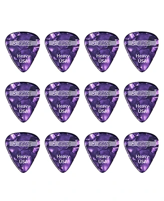 5 Core Guitar Picks 12 Piece 0.96mm Celluloid Heavy Gauge Pick for Acoustic Electric Bass Guitar Natural Feel Warm Tone Puas Para Guitarra