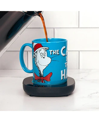 Uncanny Brands Dr. Seuss Cat In The Hat Mug with Warmer– Keeps Your Favorite Beverage Warm - Auto Shut& On/Off