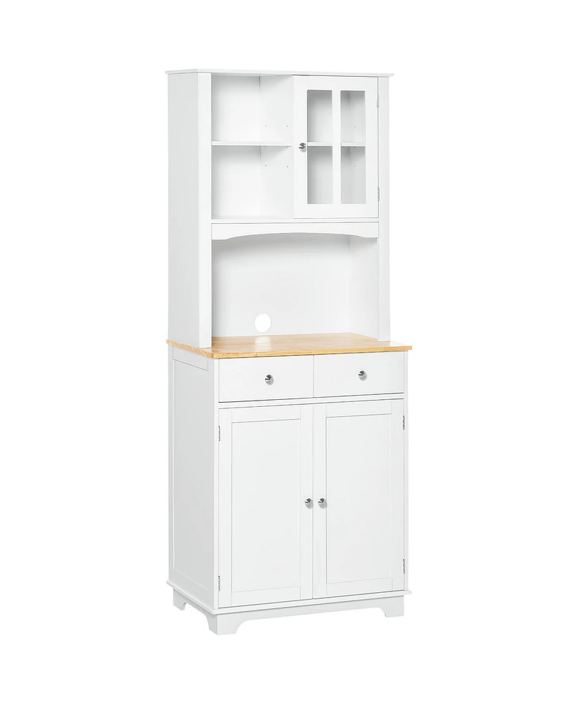 Homcom Freesding 67" Kitchen Buffet with Hutch,