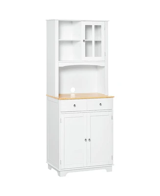 Homcom Freesding 67" Kitchen Buffet with Hutch,