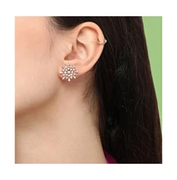 Sohi Women's Snowflake Stud Earrings