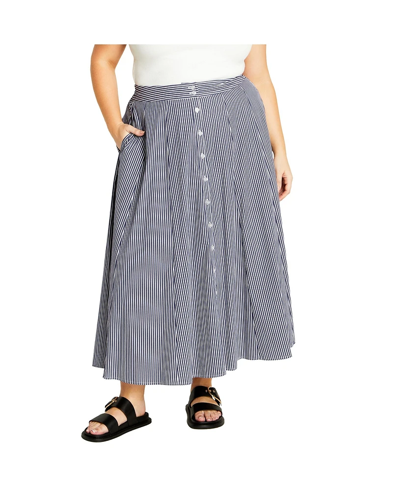 City Chic Plus Skylight Skirt