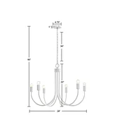 Ellie 6-Light Metal Chandelier