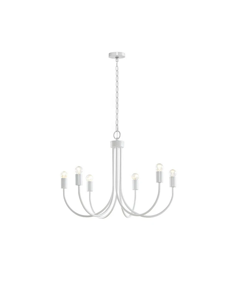 Streamdale Furniture Ellie 6-Light Metal Chandelier