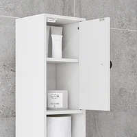 71" Tall White Storage Cabinet with Adjustable Shelves
