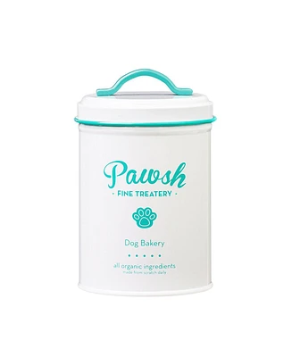 Amici Pet Pawsh Treatery Metal Storage Canister, 44 oz., White Mint