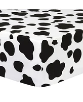 Trend Lab Cow Print Flannel Fitted Crib Sheet by