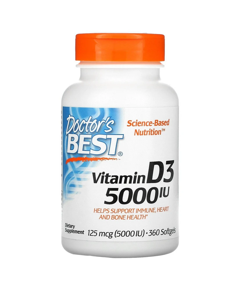 Doctor's Best Vitamin D3 125 mcg (5 000 Iu)