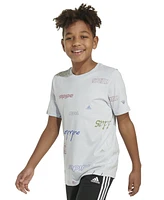 adidas Big Boys Cotton Short-Sleeve Printed Lineage Love T-Shirt