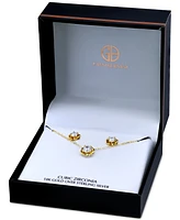 Giani Bernini 2-Pc. Set Cubic Zirconia Love Knot Pendant Necklace & Matching Stud Earrings in 18k Gold-Plated Sterling Silver, Created for Macy's