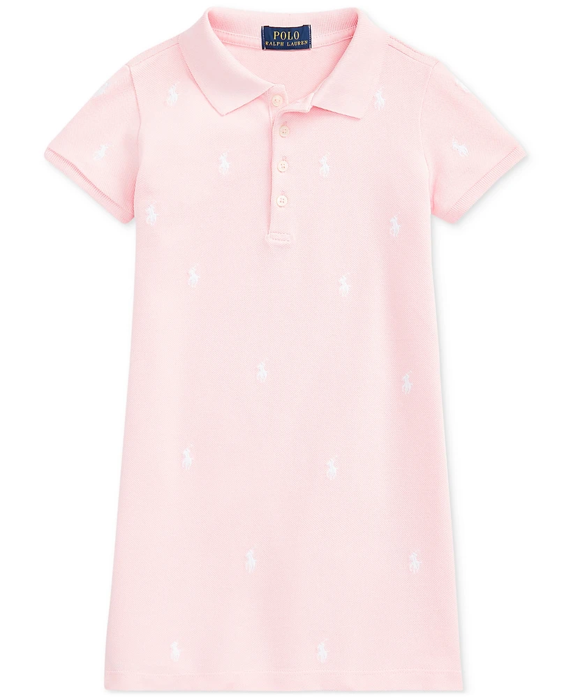 Polo Ralph Lauren Toddler & Little Girls Pony Cotton Mesh Dress