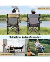 Folding Camping Chair with Detachable Footrest