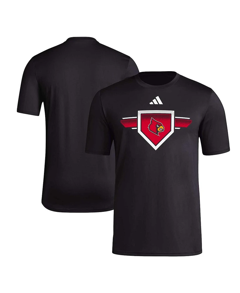 Adidas Men's Louisville Cardinals 2023/24 Aeroready Homeland Plate Pregame T-Shirt