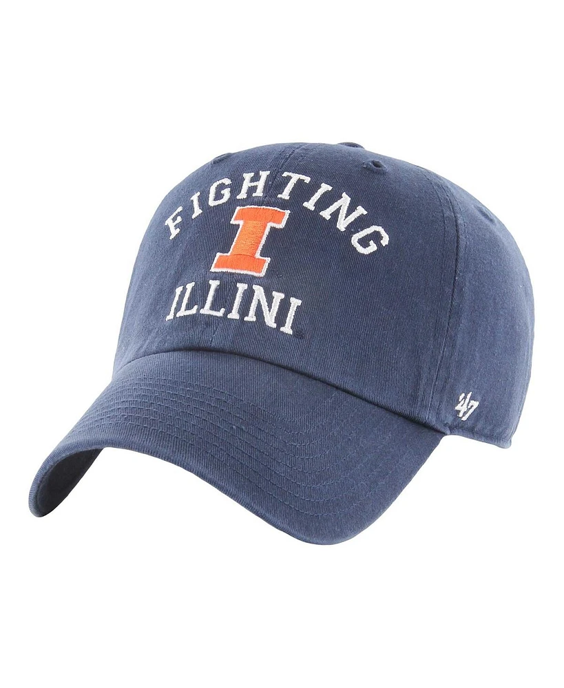 47 Brand Men's Illinois Fighting Illini Archway Clean Up Adjustable Hat