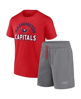 Fanatics Men's Washington Capitals Humble Combo Pack T-Shirt Shorts