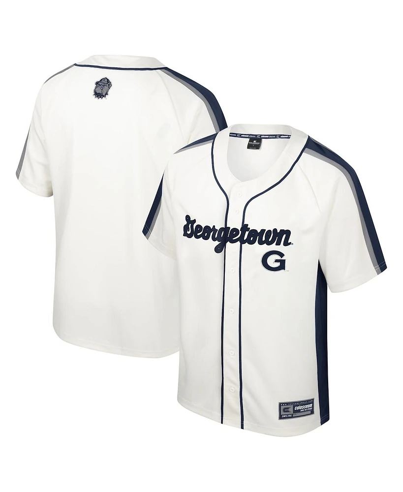 Colosseum Men's Georgetown Hoyas Ruth Button-Up Baseball Jersey