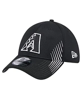 New Era Men's Black Arizona Diamondbacks Active Dash Mark 39THIRTY Flex Hat
