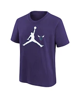 Jordan Big Boys and Girls Charlotte Hornets Essential Swoosh T-Shirt