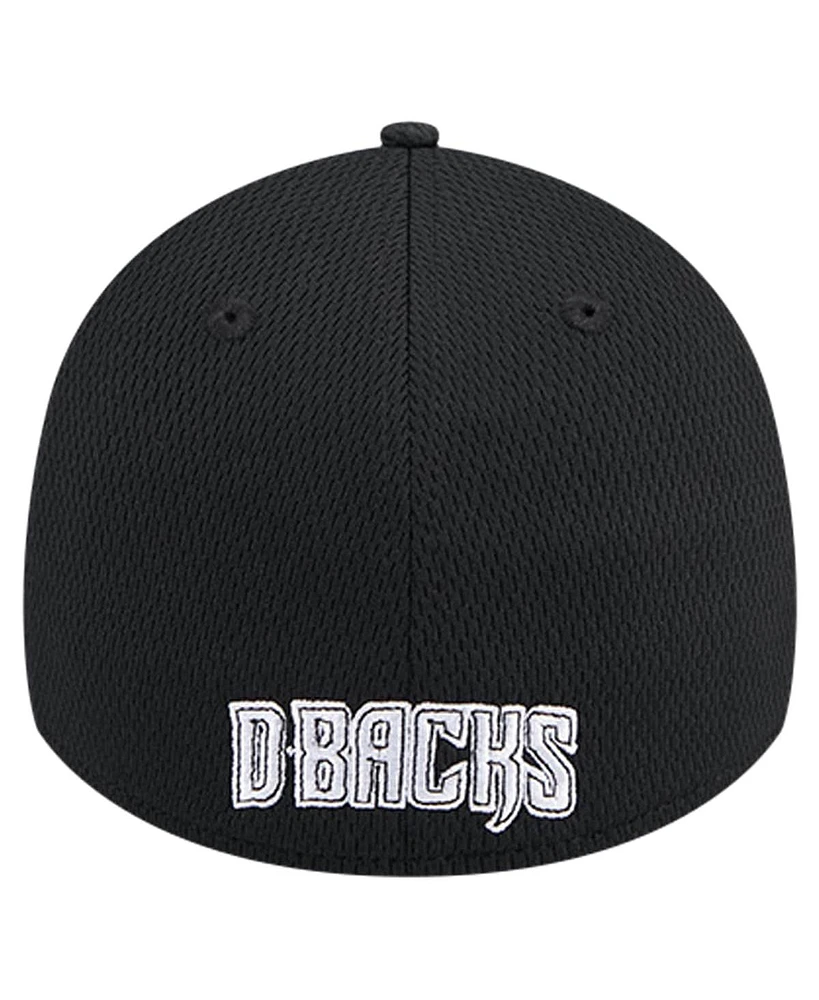 New Era Men's Black Arizona Diamondbacks Active Dash Mark 39THIRTY Flex Hat