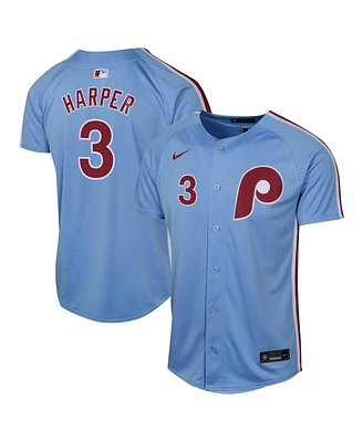 Nike Big Boys and Girls Bryce Harper Light Blue Philadelphia Phillies Alternate Limited Player Jersey